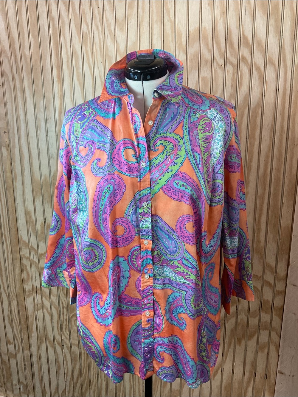 Lauren Ralph Lauren Paisley 100% Cotton Shirt